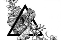 Татуировка карп кои — значение, фото и эскизы для вдохновения